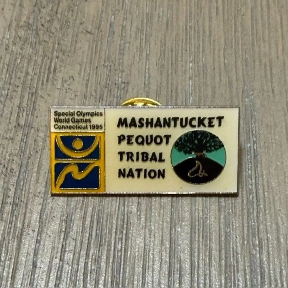 Vintage Special Olympics World Games CT Mashantucket Pequot Tribal Nation Pin